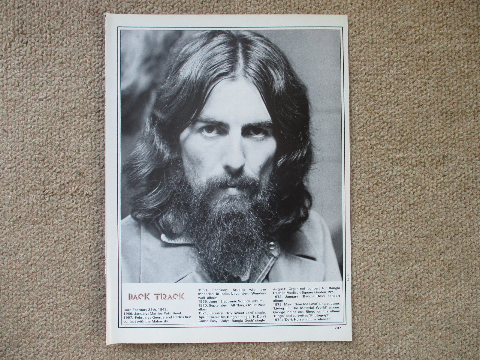 The Beatles - John, George, Ringo. 3 magazine articles - colour & B/W pics, image 3