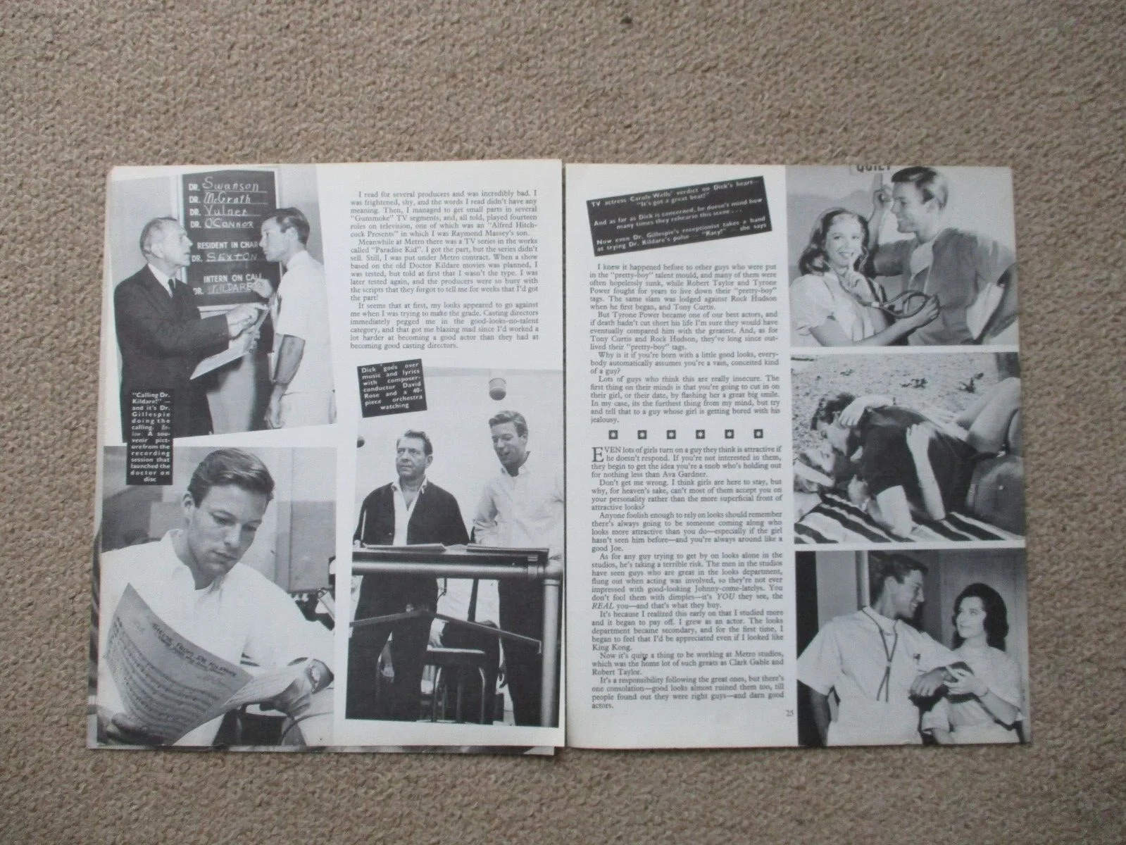 Richard Chamberlain ( Dr Kildare). Original 4 page article, pics from the 1960s., image 2