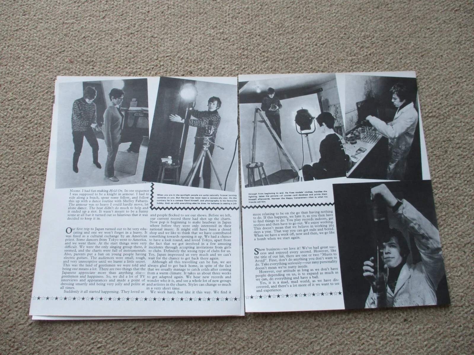 Herman's Hermits / Peter Noone. Original 4 page article / pics from the 1960s., image 2