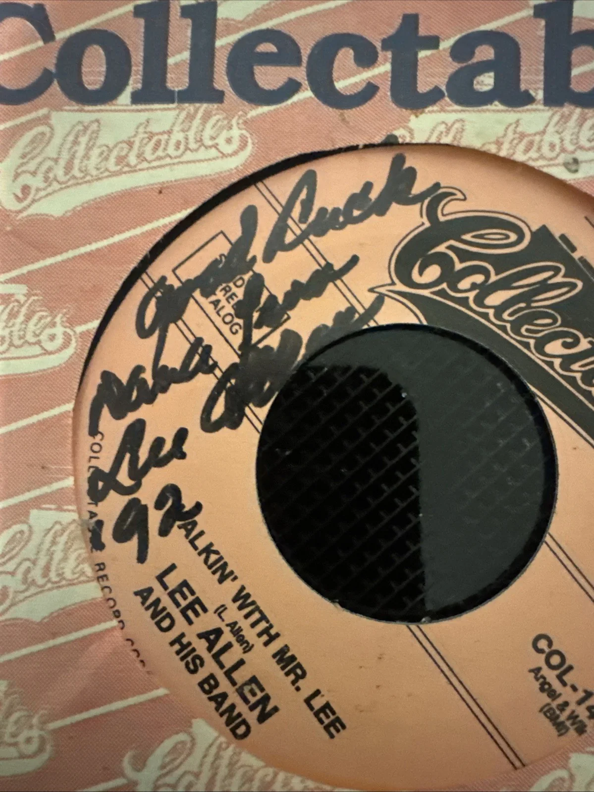 Signed Lee Allen 45 LP, image 2