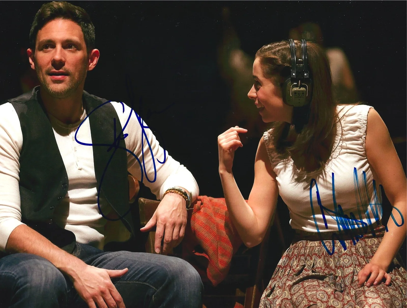 Steve Kazee & Cristin Milioti — Steve Kazee & Cristin Milioti signed Broadway Musical ONCE 8x10 Photo