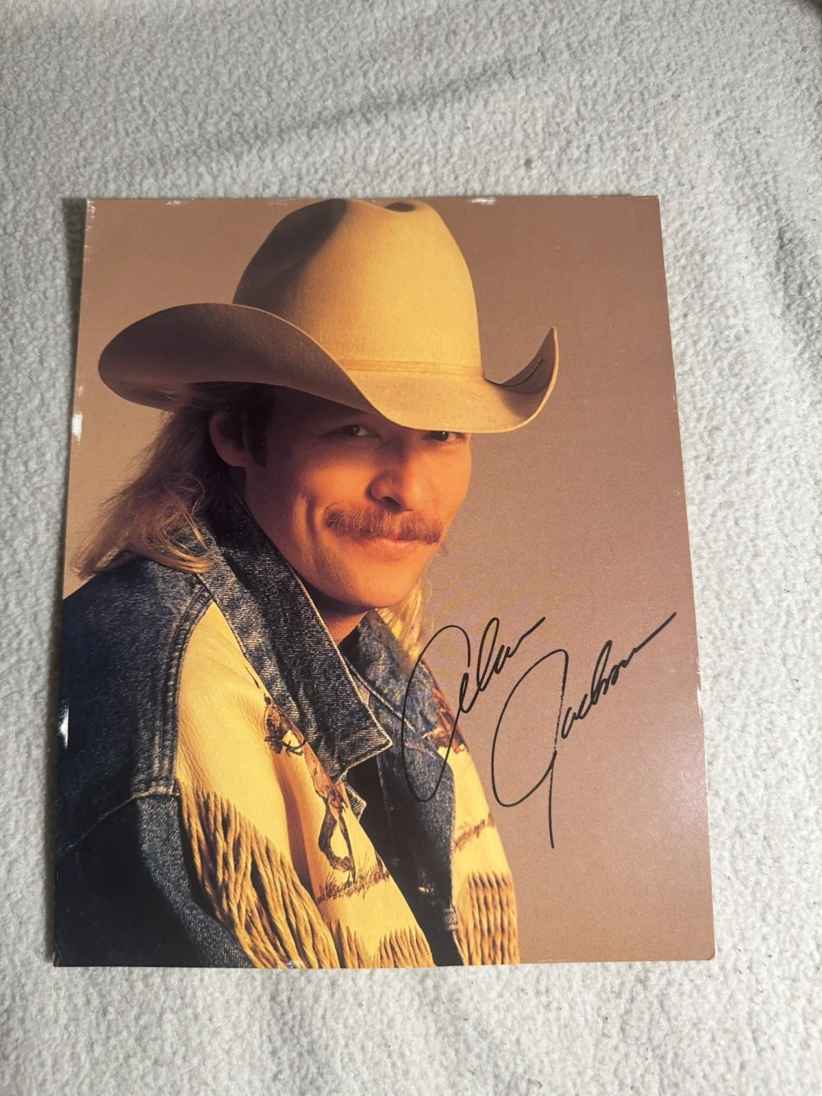 Vintage Alan Jackson Autographed Hand Signed 8x10 Photo Country Music 90s Gift, изображение 2