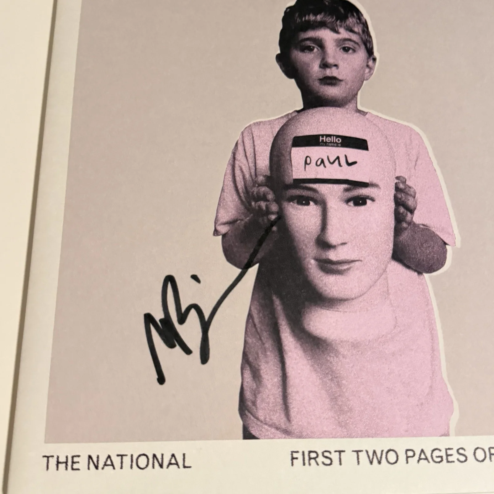 THE NATIONAL SIGNED FIRST TWO PAGES OF FRANKENSTEIN VINYL RECORD MATT JSA COA, изображение 2