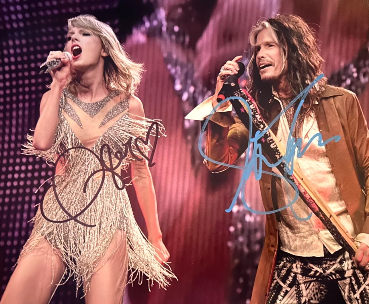Taylor Swift, Steven Tyler — Taylor Swift & Steven Tyler (Aerosmith) Signed 8x10" Authentic Autographs w/COA, изображение 3