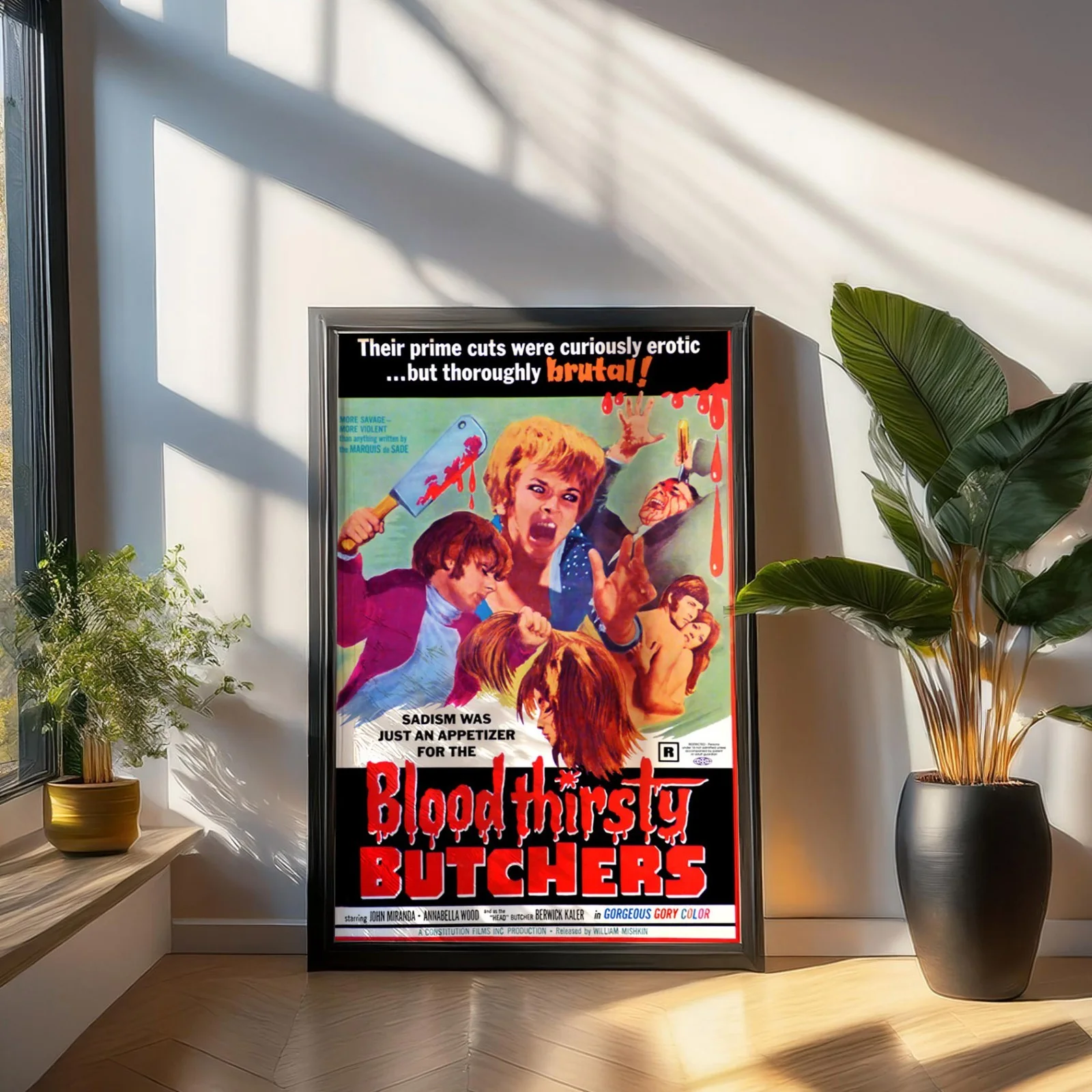 Bloodthirsty Butchers - 1970 US Horror B-movie 27.2" x 41" US One Sheet Poster, изображение 3