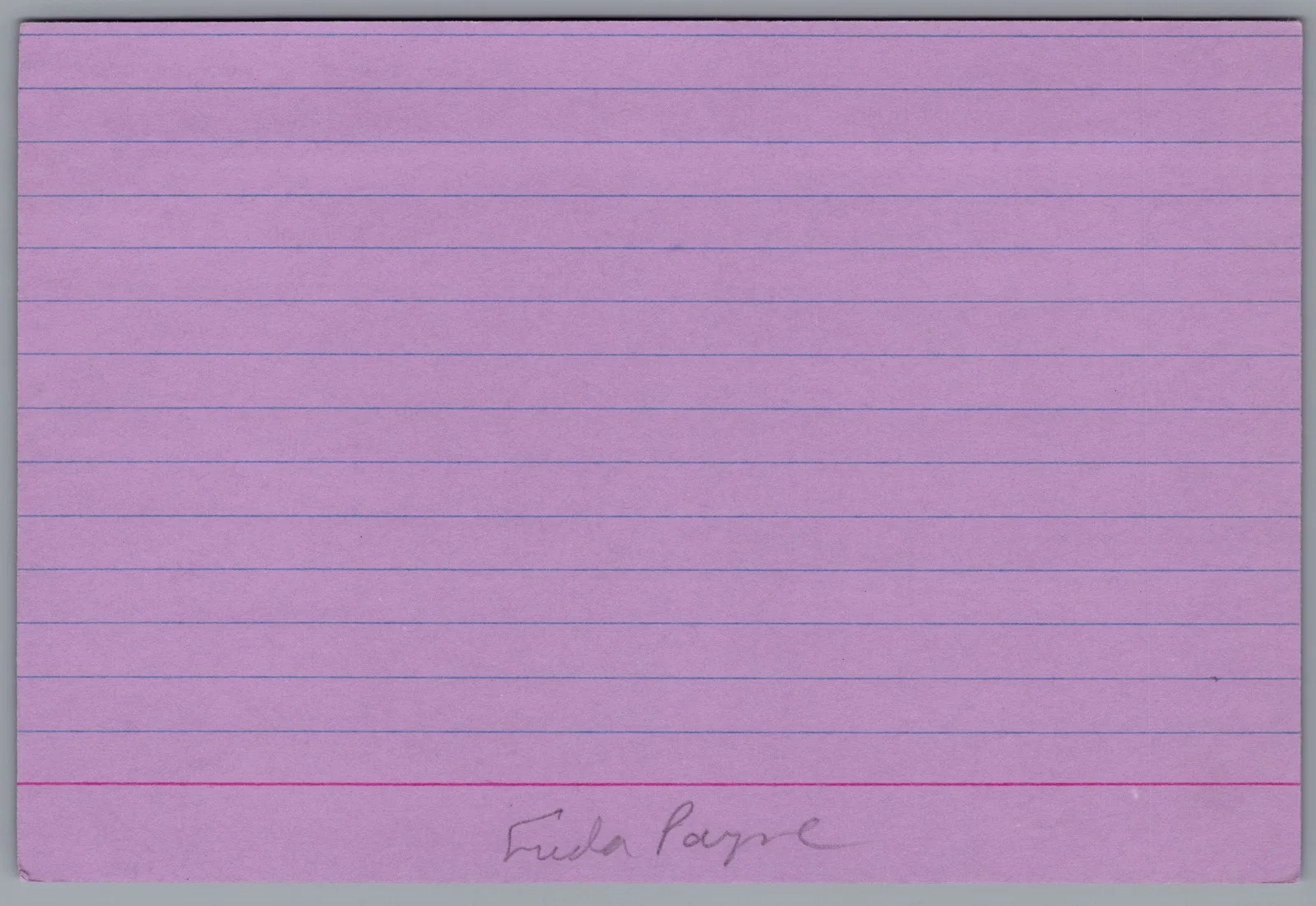 Freda Payne — Freda Payne Signed 4x6 Index Card Autographed, image 2