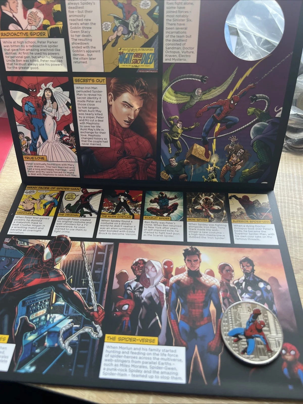 “SPIDER-MAN” 2019 FIRST DAY COVER WITH COIN/MEDAL, image 5