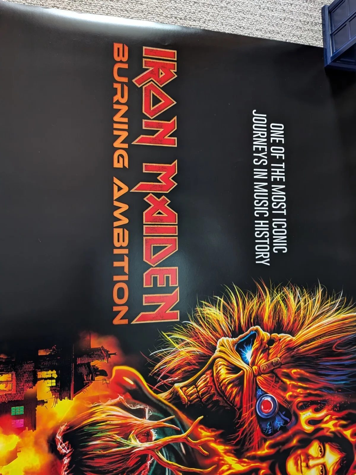 Iron Maiden Burning Ambition ORIGINAL UK QUAD CINEMA POSTER |, изображение 2