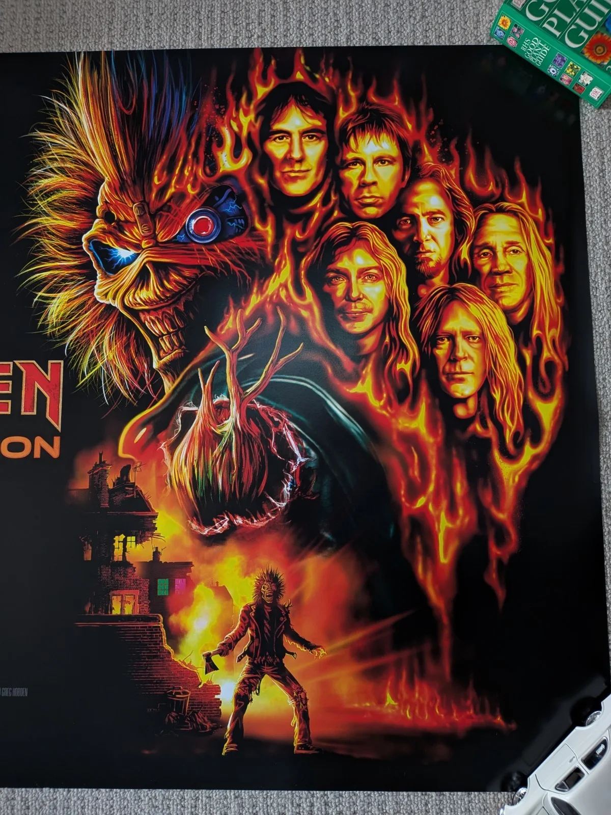 Iron Maiden Burning Ambition ORIGINAL UK QUAD CINEMA POSTER |, изображение 3