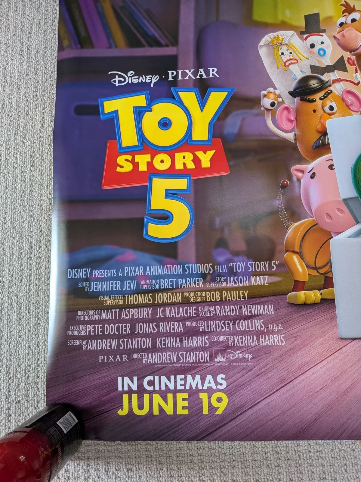 Toy Story 5 UK Original Cinema Quad poster 30"40" Double Sided, image 2
