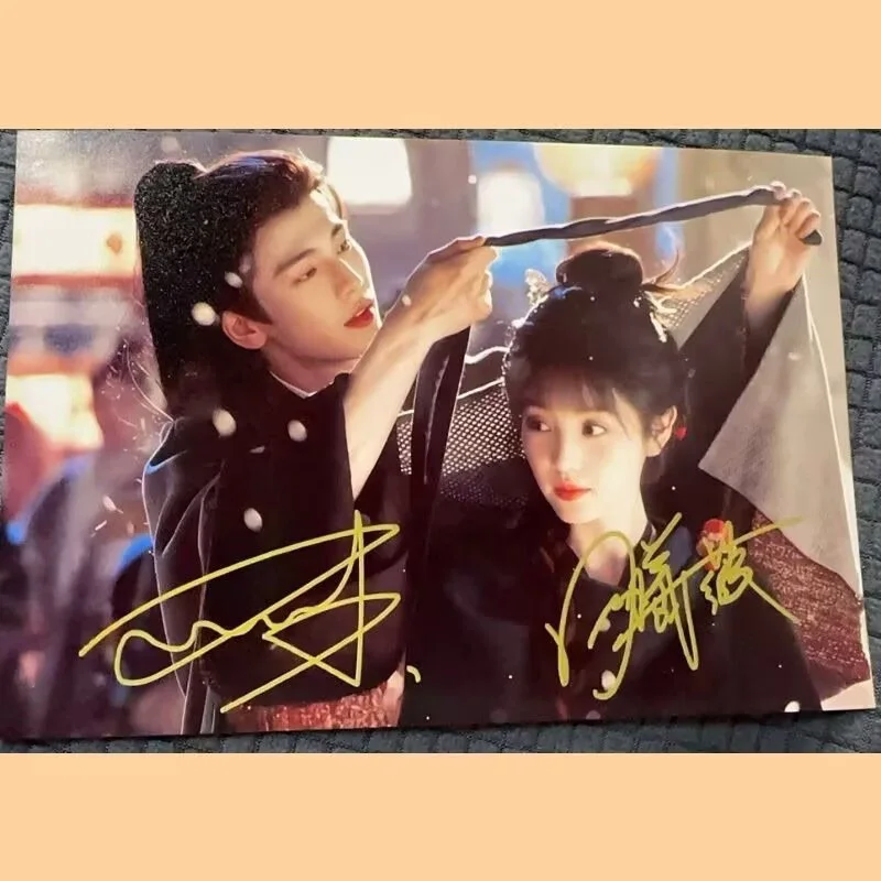 New 逐玉 Zhang Ling He Tian Xiwei Autographed Signed Photo Cards, image 3