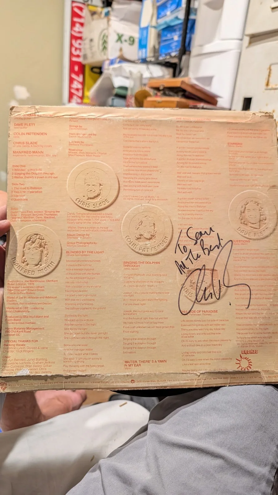 Chris Thompson Manfred Mann signed Album Roaring Silence Album autograph Vinyl, изображение 4
