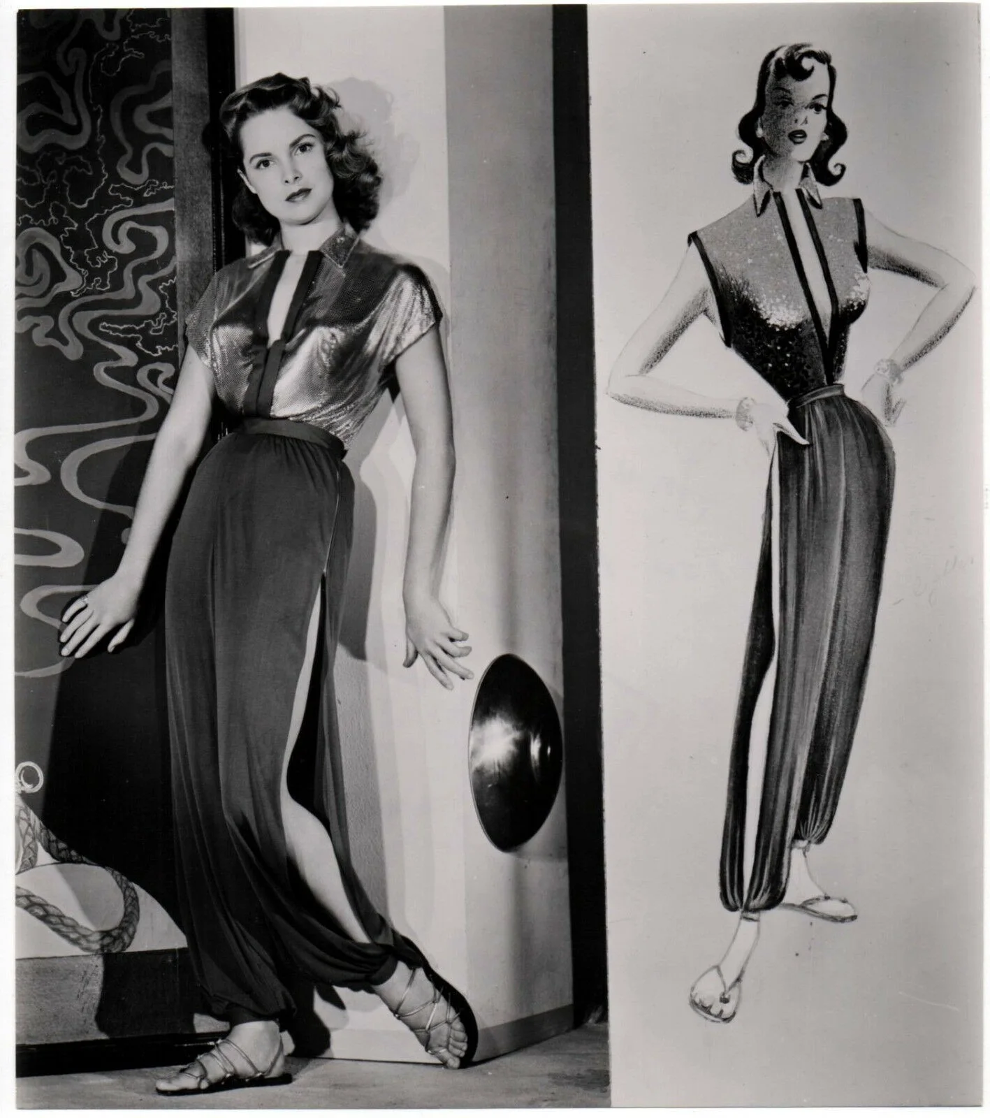 JANET LEIGH 1950s 2 RKO Fashion PORTRAITS, image 3