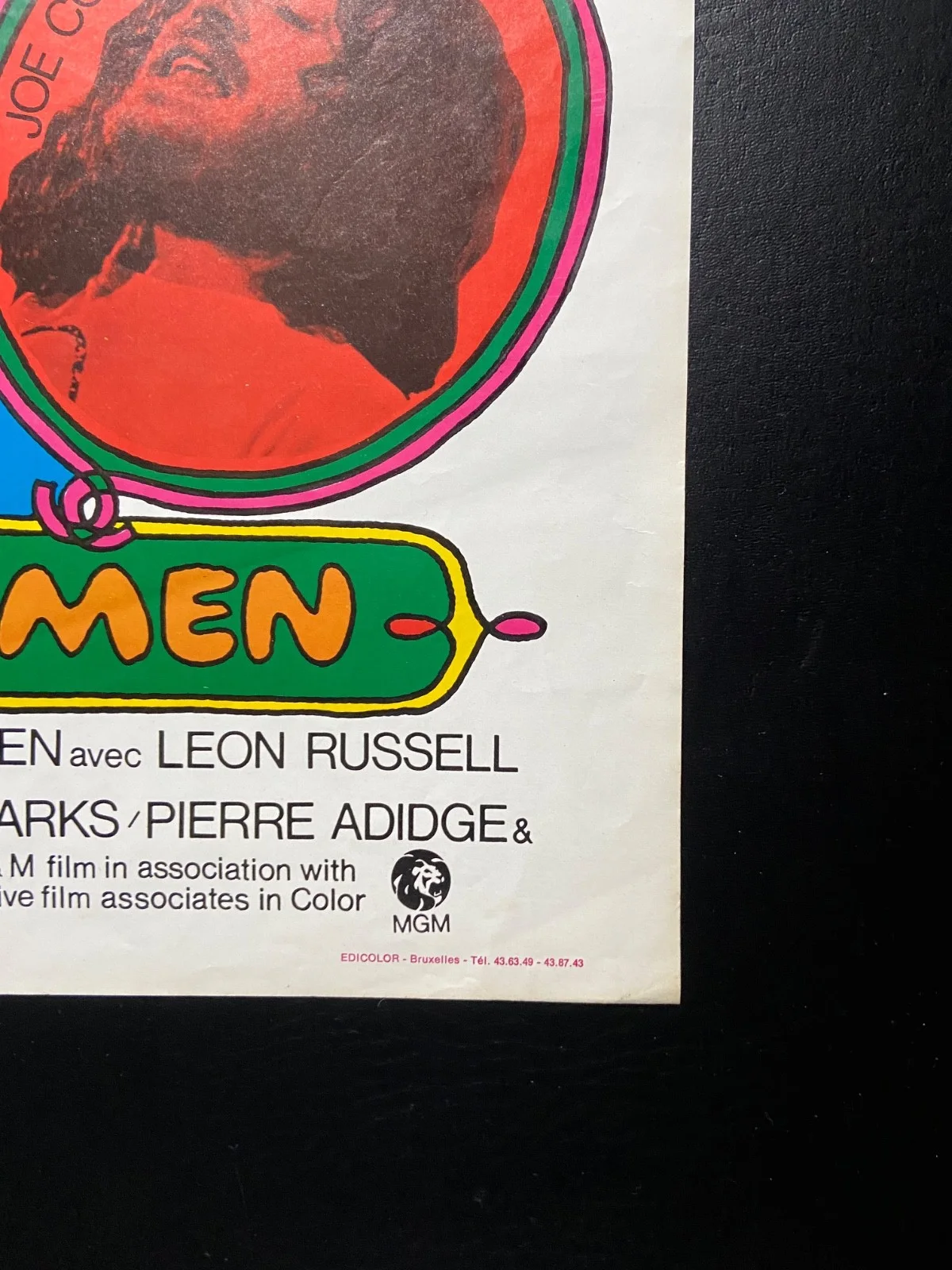 Joe Cocker Rare "Mad Dogs & Englishmen" 1971 Belgian Film Poster 363 x 548 mm, изображение 5