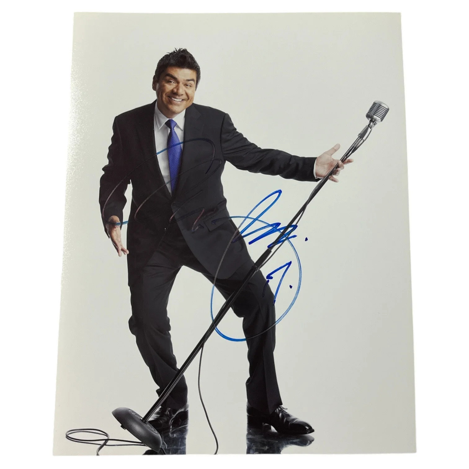 George Lopez — George Lopez Autograph 8.5x11 Photo! Signed in 2017! Comedy & Movie Legend!