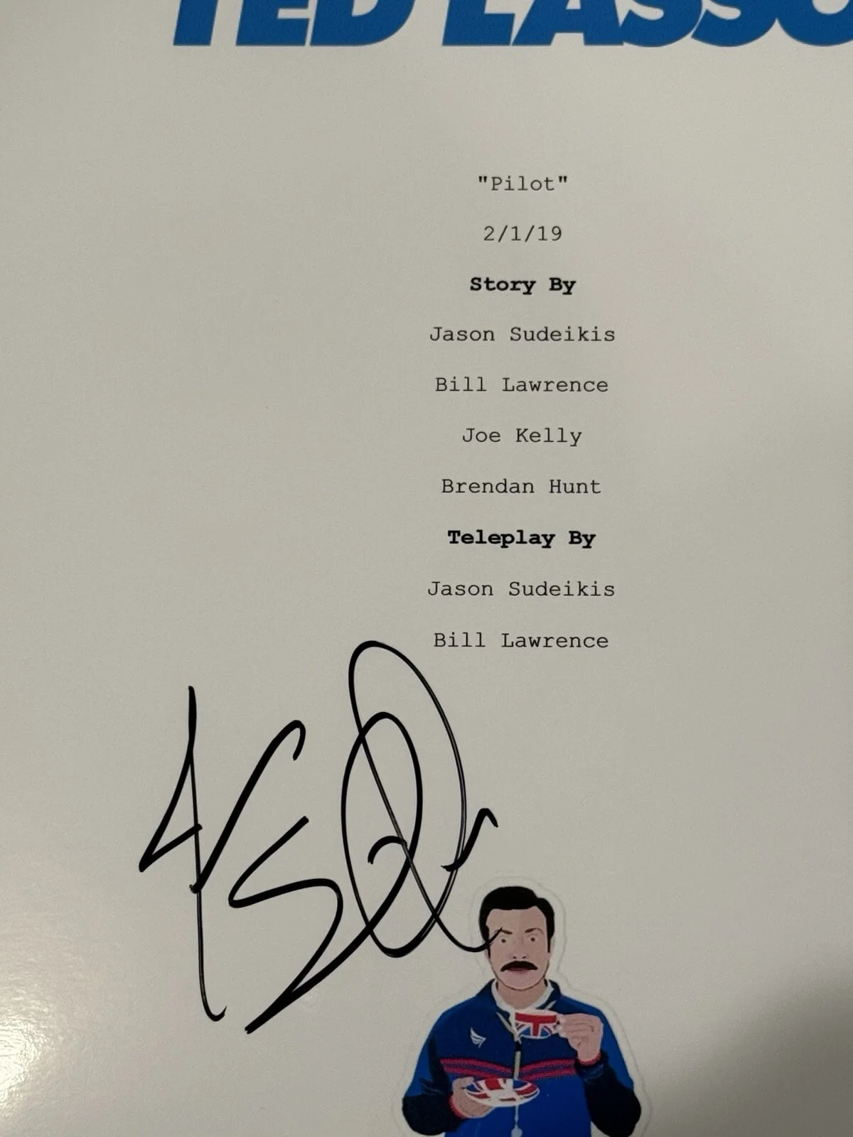 Jason Sudeikis — JASON SUDEIKIS SIGNED 8.5x11 TED LASSO SCRIPT COVER BAS BN92090, image 2