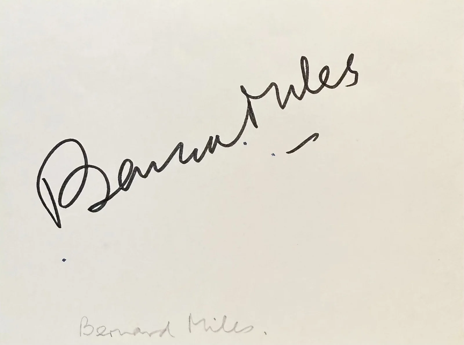 Bernard Miles — BERNARD MILES Autograph Signed 3x4 ALBUM PAGE Great Expectations TREASURE ISLAND, изображение 3