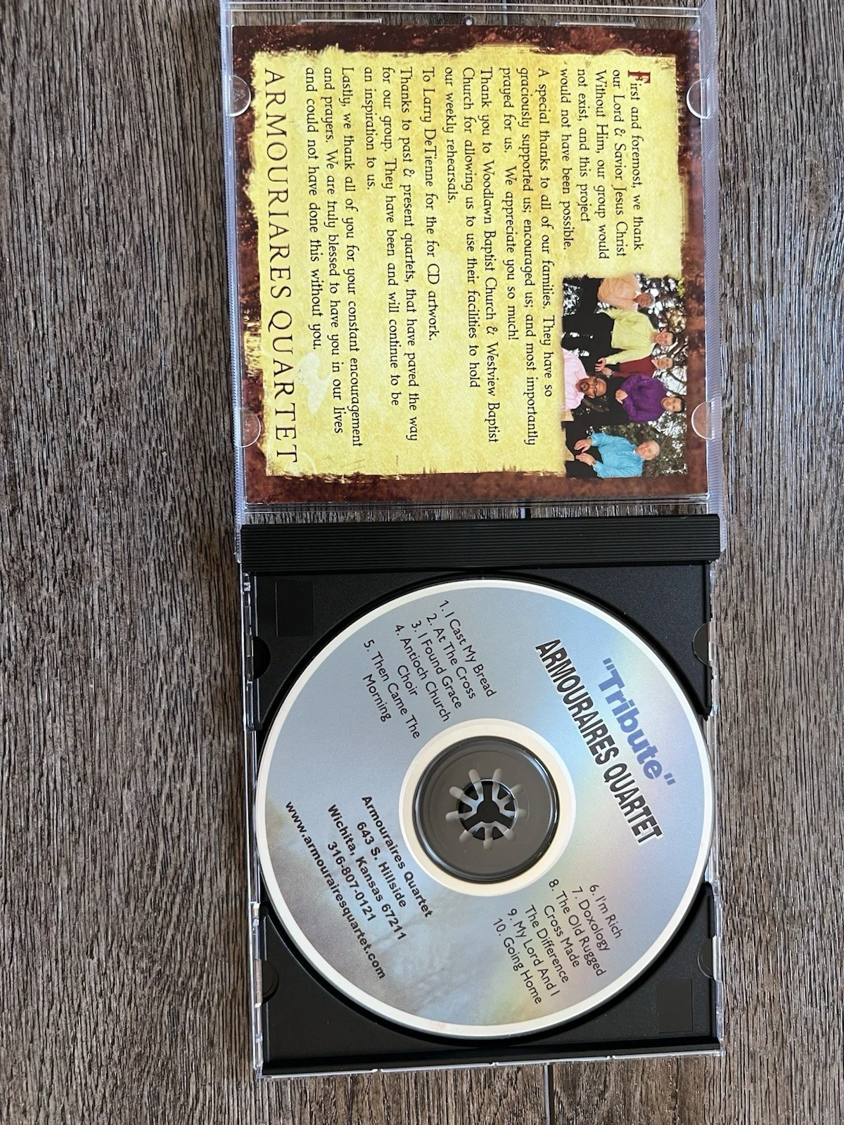 Signed Armouraires Quartet “Tribute” CD - Autographed by Members - Wichita 2012, изображение 3