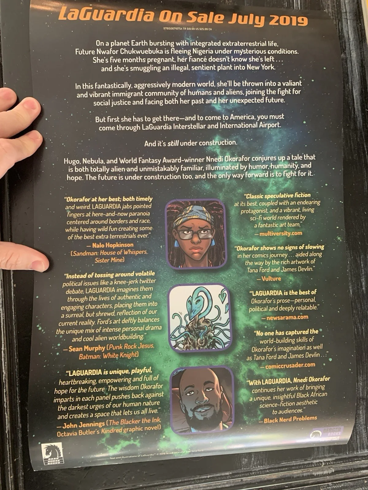 Nnedi Okorafor — LaGuardia Nnedi Okorafor Signed Poster 11X17 San Diego Comic Con 2019, изображение 2