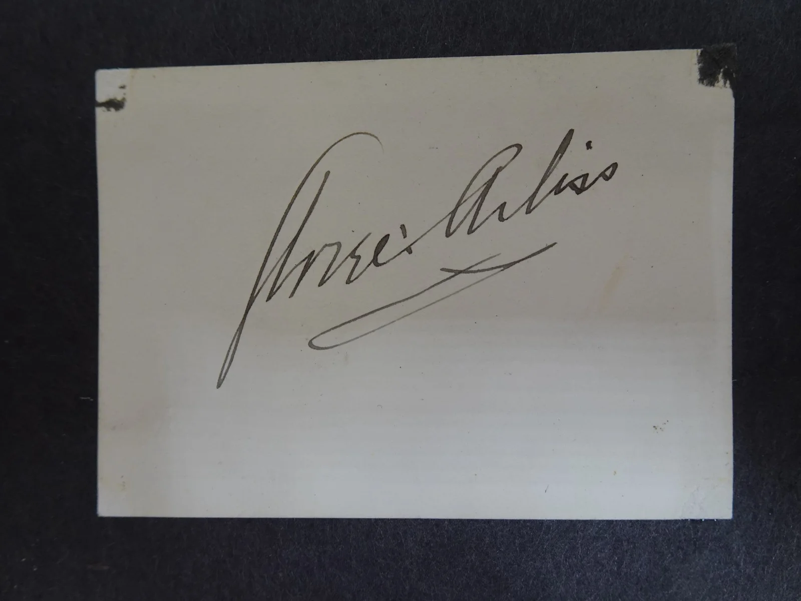 George Arliss — George Arliss (Disraeli) English Actor Signed Autograph Card Signature Academy
