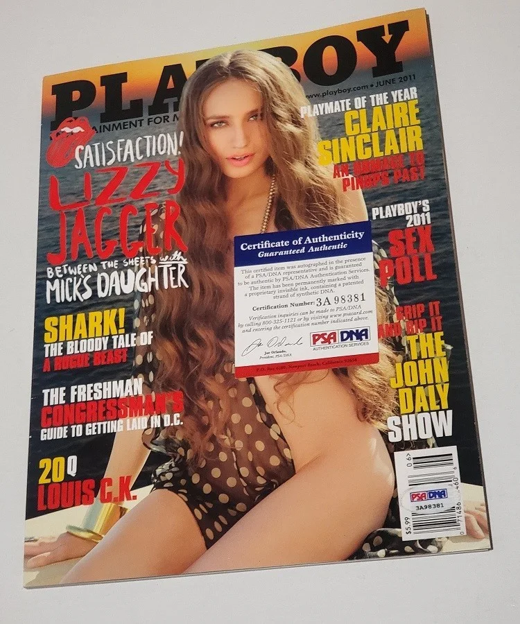 Claire Sinclair — Claire Sinclair Signed Centerfold Poster /w Magazine PSA DNA Playboy