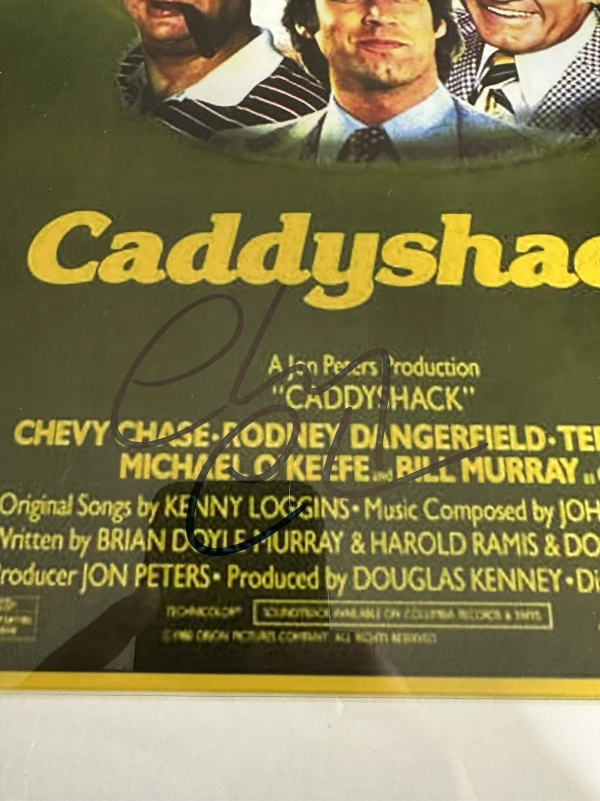 Chevy Chase Signed Caddyshack Flag Beckett- 11x17 Poster Auto 5 Star - 2 Items, image 3