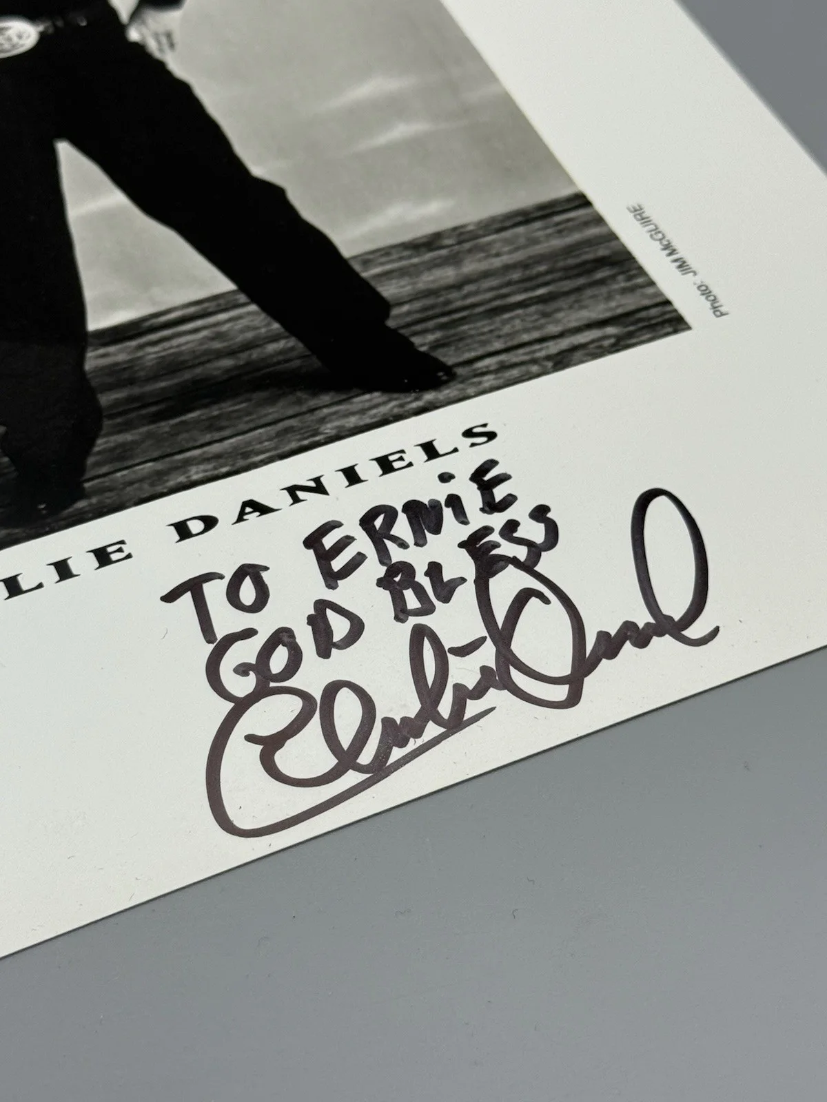 Charlie Daniels Autographed 8x10 Photo Signed Personalized “To: Ernie”, изображение 3