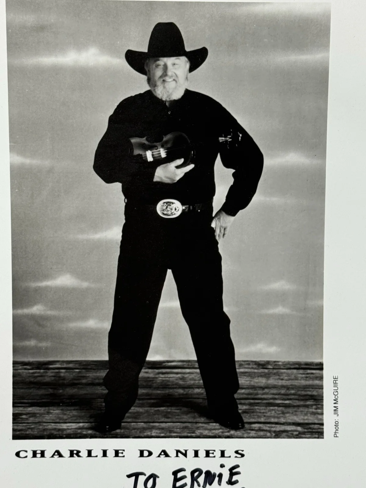 Charlie Daniels Autographed 8x10 Photo Signed Personalized “To: Ernie”, изображение 4