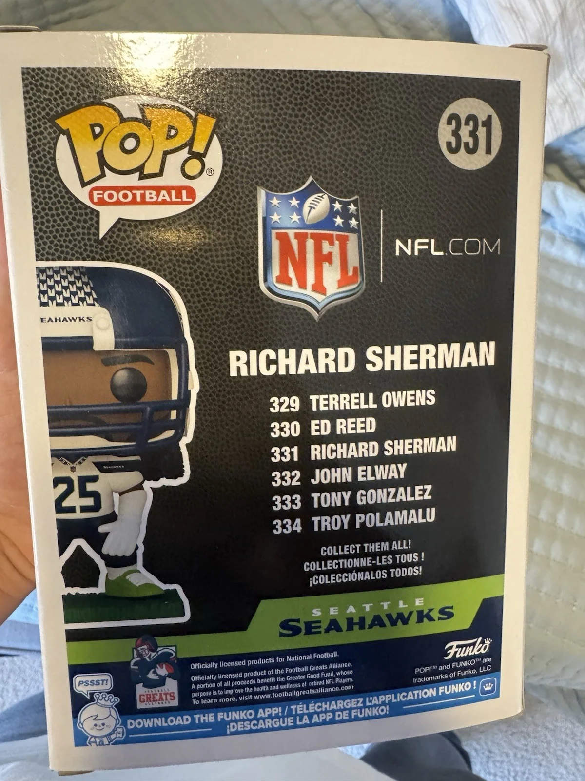 RICHARD SHERMAN SIGNED FUNKO POP #331 BECKETT COA AUTHENTIC AUTOGRAPH SEAHAWKS, изображение 5