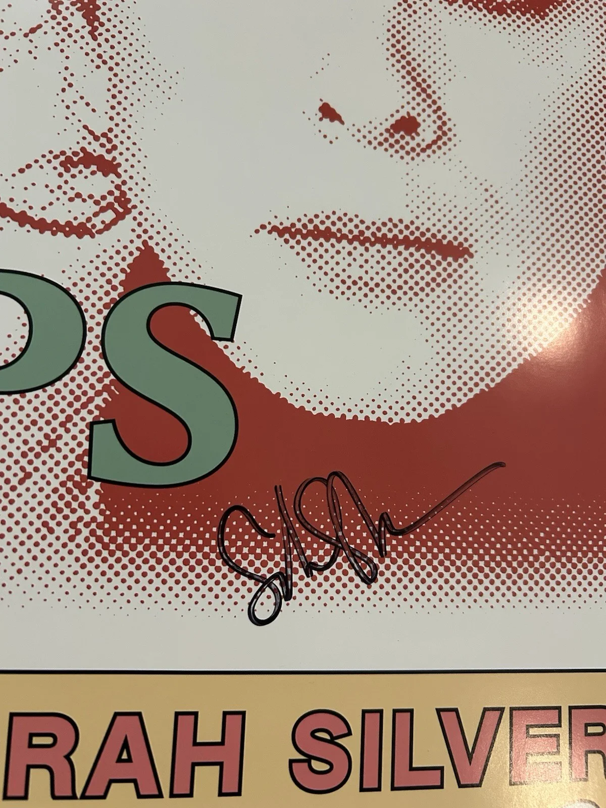 Signed Sarah Silverman Grow Some Lips Tour Poster autographed, image 2