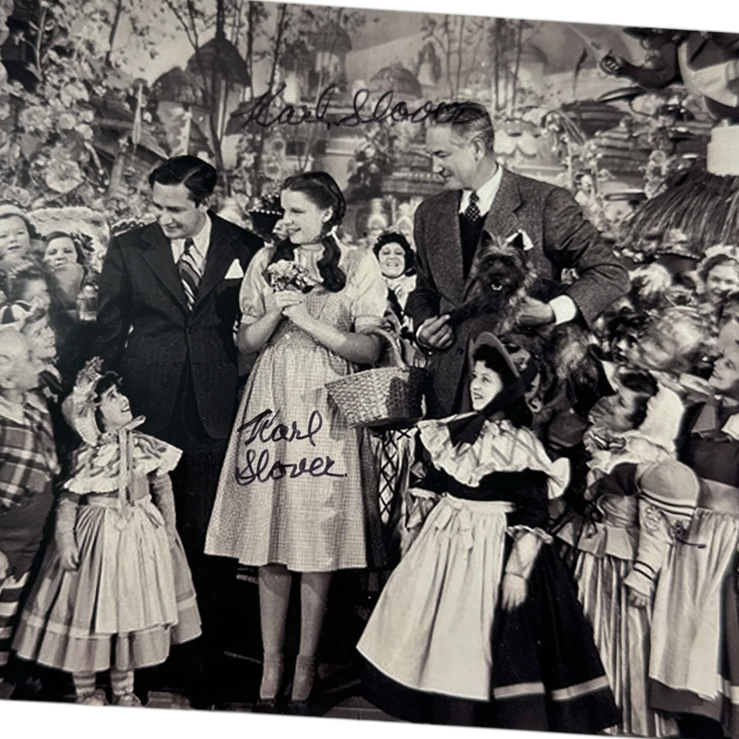 Karl Slover — Karl Slover (d. 2011) Autograph Signed 2x 5x7 Photo! Munchkin on Wizard of Oz!, изображение 2