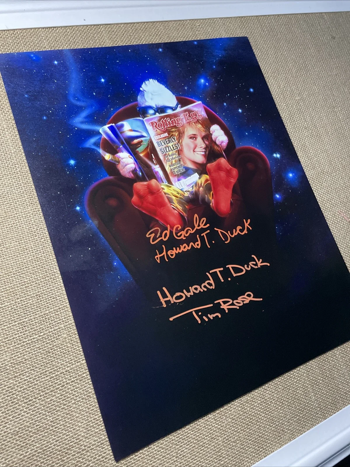 Tim Rossr, Ed Gale — HOWARD THE DUCK autograph Cast Signed Photograph Picture Movie Photo COA P1, изображение 3