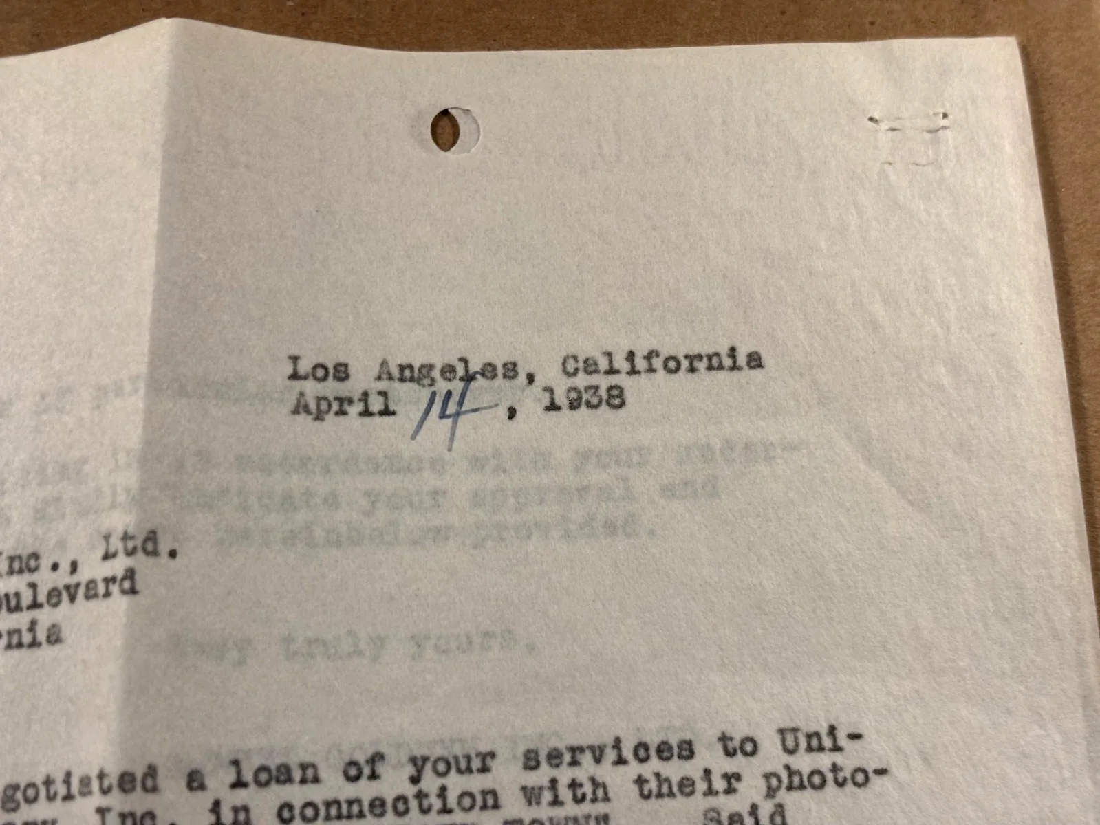 Archie Mayo Rare Very Early Autographed 2 Page Director Contract 1938, image 4