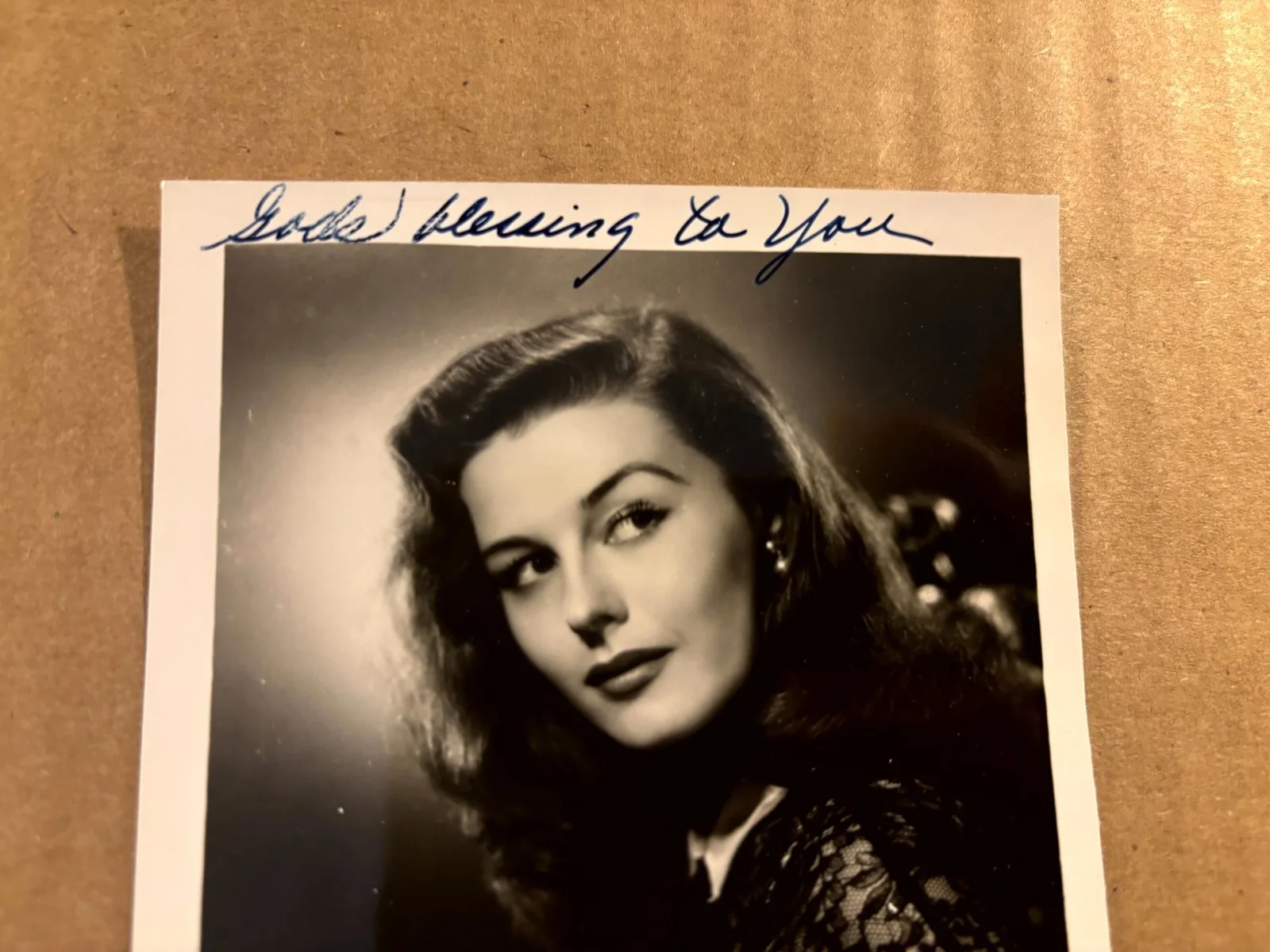 Elaine Edwards Very Rare Very Early Autographed Photo From 1952 w/Env The Bat, изображение 3