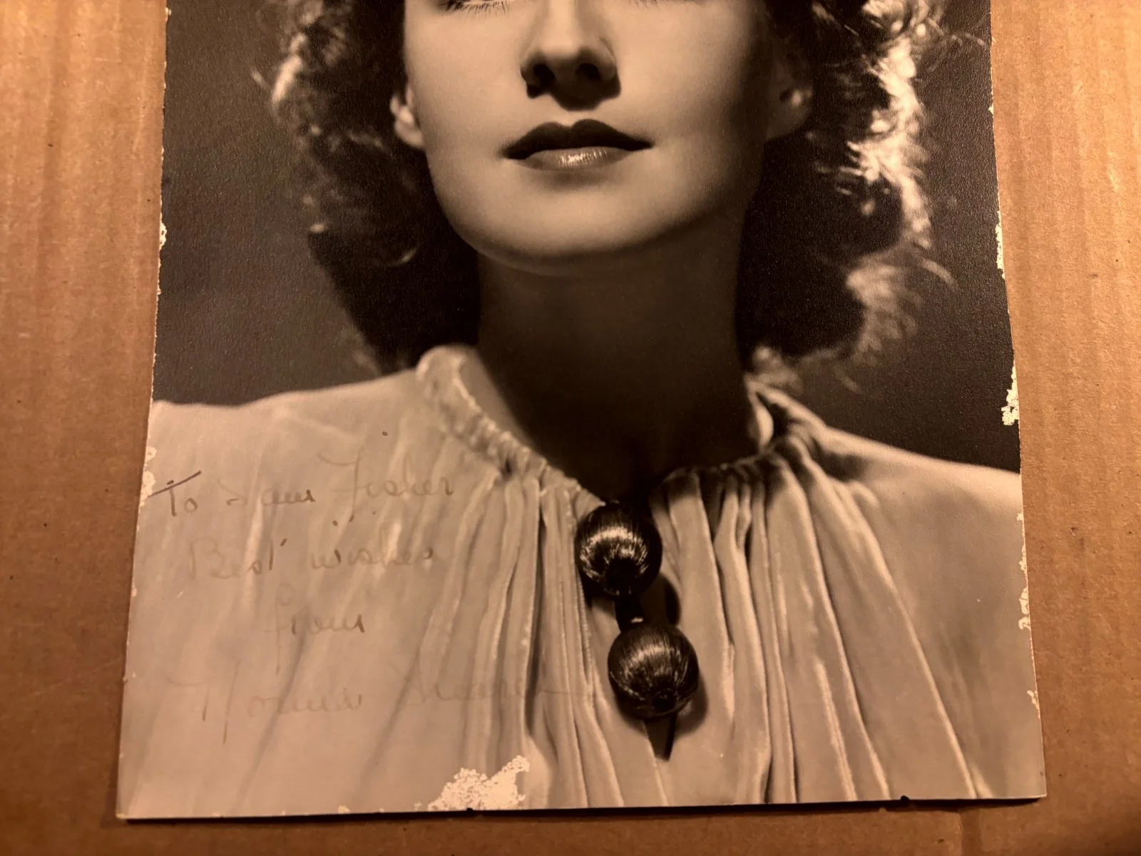 Norma Shearer Very Rare Early Autographed Oversize 10/13 Photo 30s Clarence Bull, изображение 3