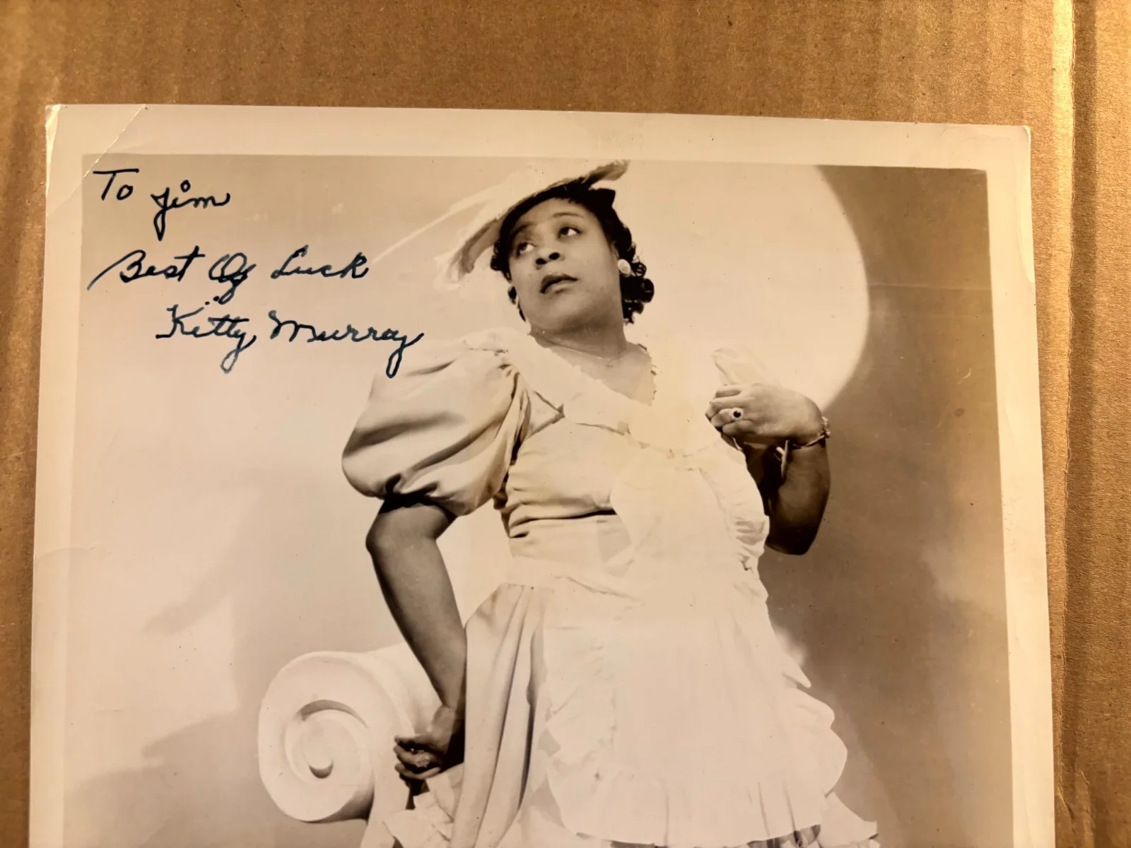 Kitty Murray Very Rare Early Autographed 8/10 Photo 40s Comic Dancer Jazz Lionel, image 2