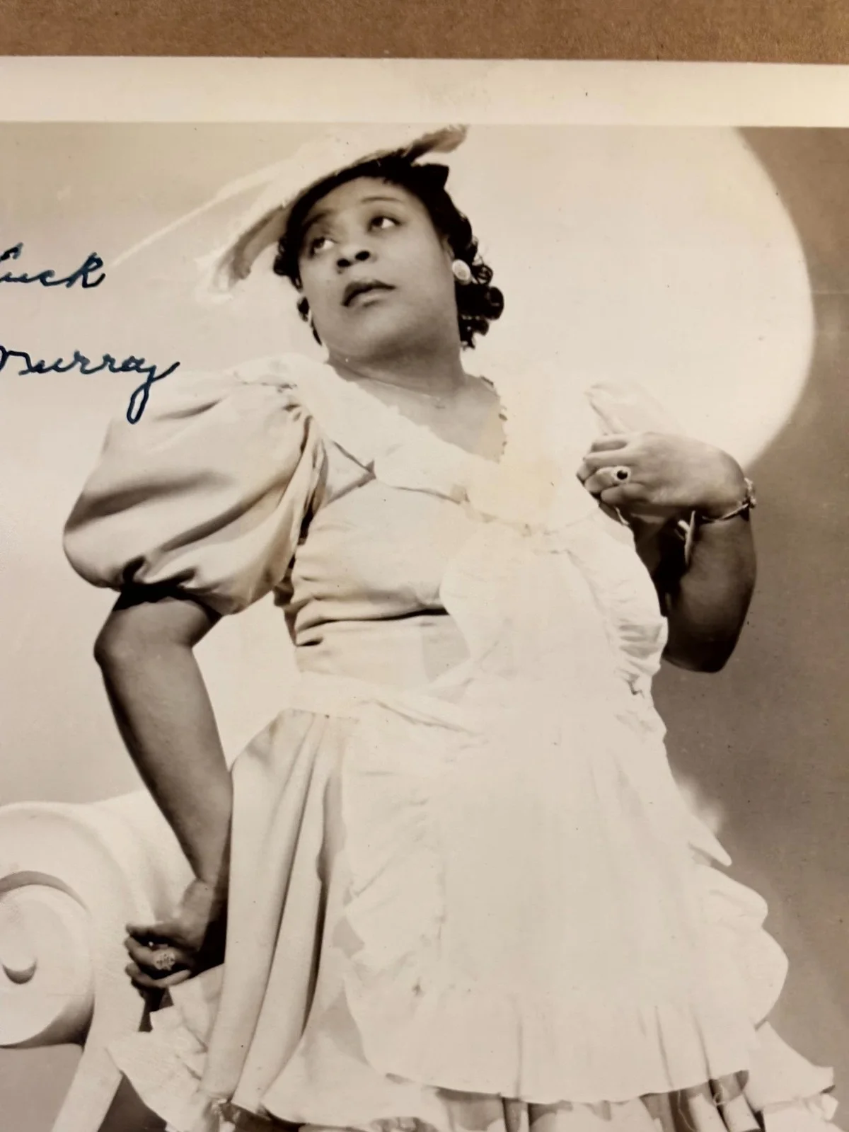 Kitty Murray Very Rare Early Autographed 8/10 Photo 40s Comic Dancer Jazz Lionel, image 4