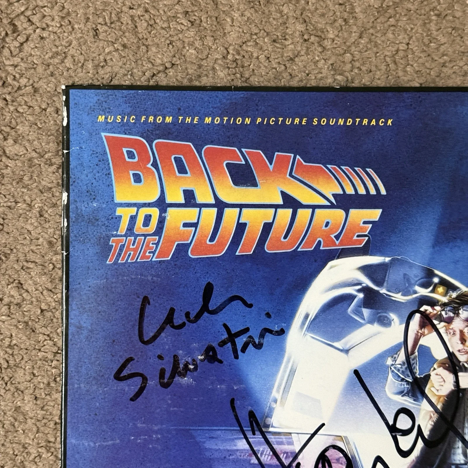 Back To The Future Soundtrack Signed By Alan Silvestri And Huey Lewis, изображение 2