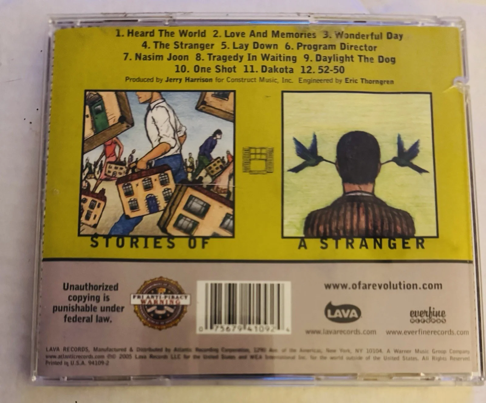 OAR Stories of a Stranger Signed CD Autographed Band Myspace Sticker, image 4