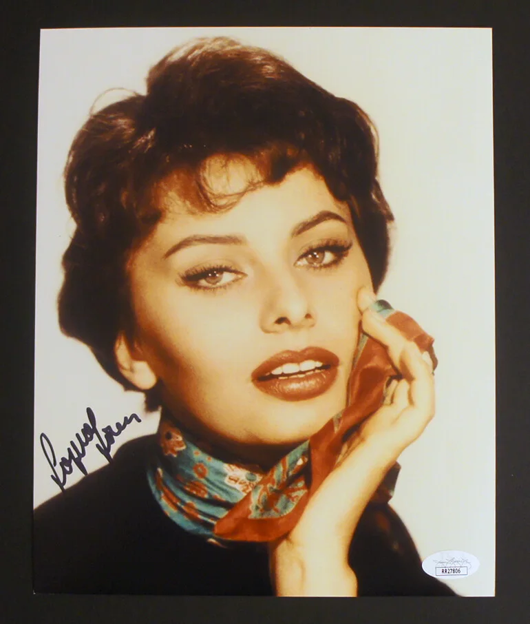 Sophia Loren — *JSA Cert* SOPHIA LOREN SIGNED Color Photo - 8X10 Autographed - Young & Pretty!, изображение 4