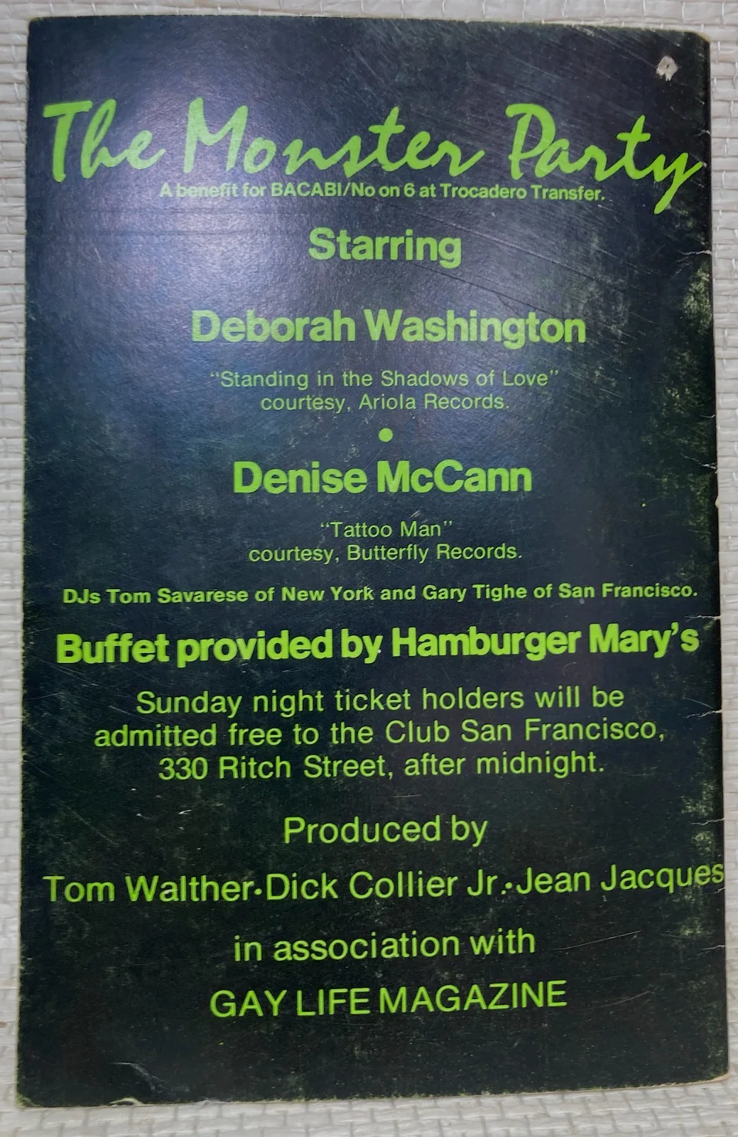 Divine - Harris Glenn Milstead — DIVINE Autograph Signed Program from 1970s - San Francisco - John Waters -, image 5