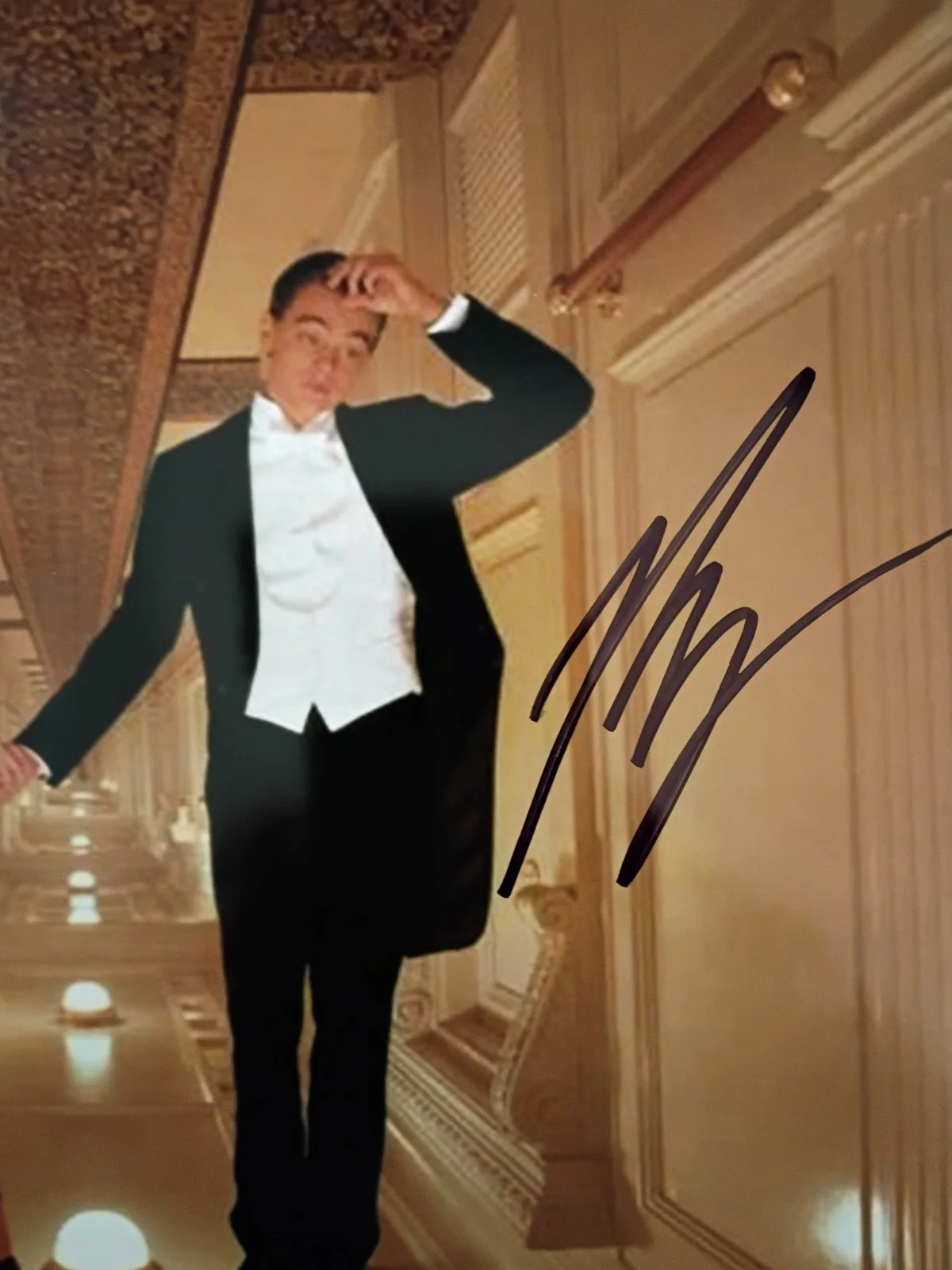 Leonardo Dicaprio / Kate Winslet — Titanic Leonardo Dicaprio / Kate Winslet Signed 8x10 COA W/ Matching Sticker, изображение 2