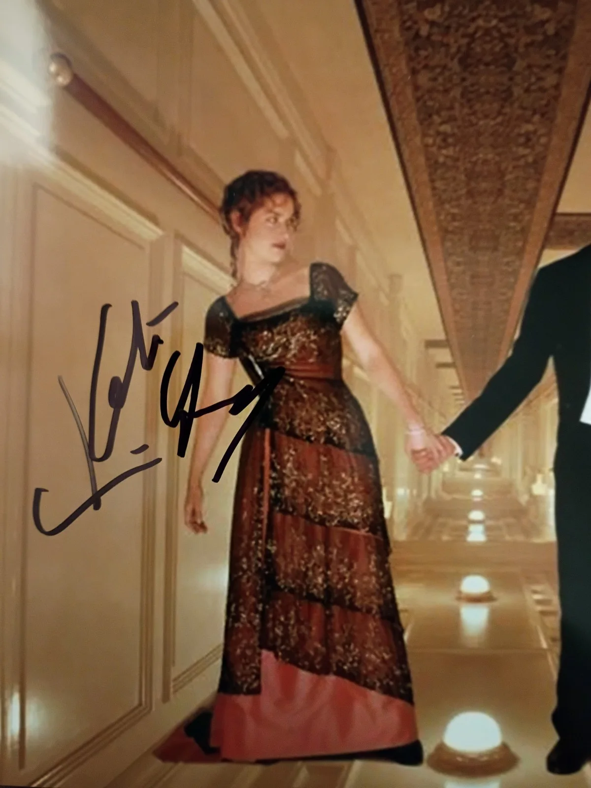 Leonardo Dicaprio / Kate Winslet — Titanic Leonardo Dicaprio / Kate Winslet Signed 8x10 COA W/ Matching Sticker, изображение 3