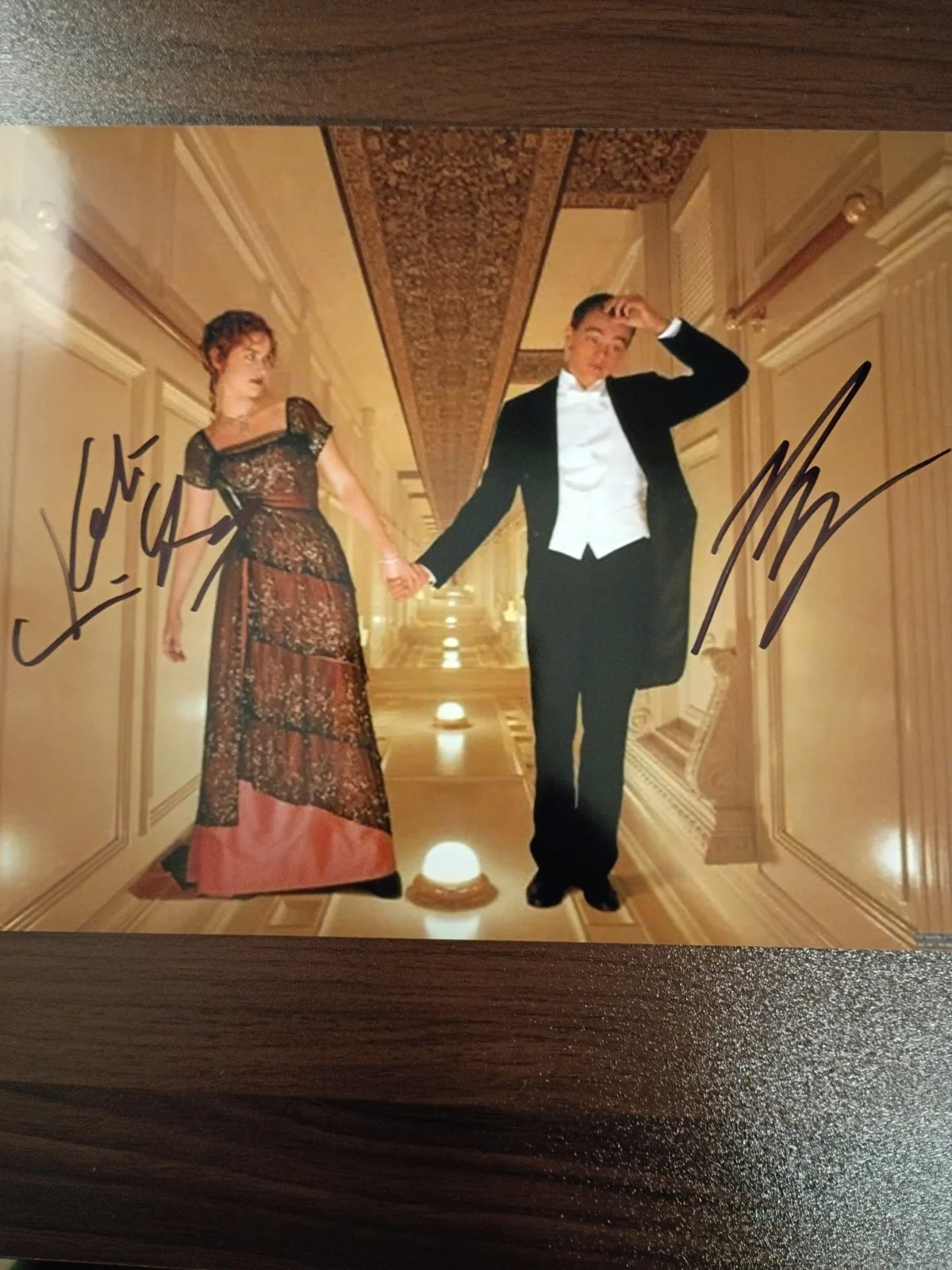 Leonardo Dicaprio / Kate Winslet — Titanic Leonardo Dicaprio / Kate Winslet Signed 8x10 COA W/ Matching Sticker, изображение 4