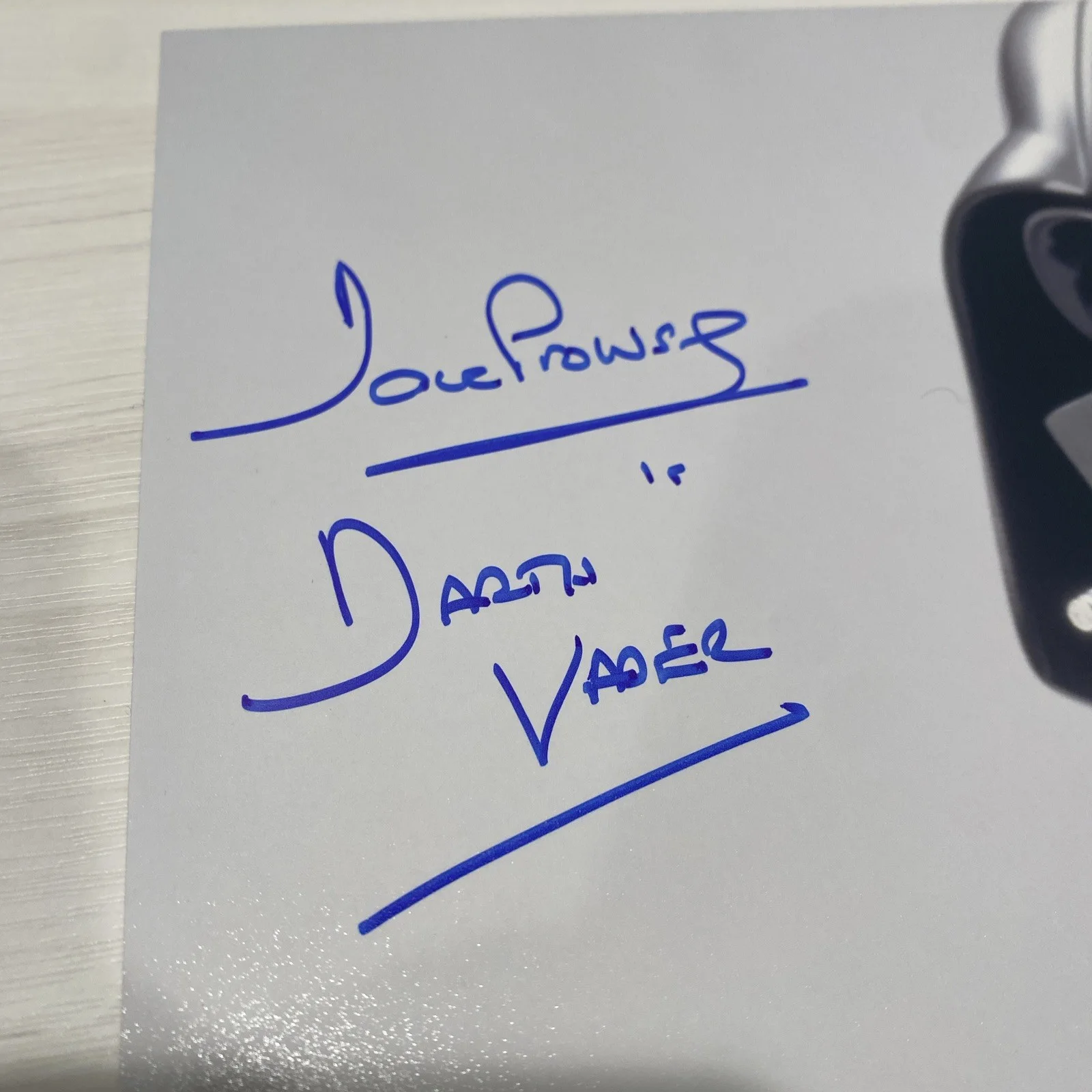 Dave Prowse Signed Star Wars Darth Vader 11x14 Photo Beckett COA, изображение 2