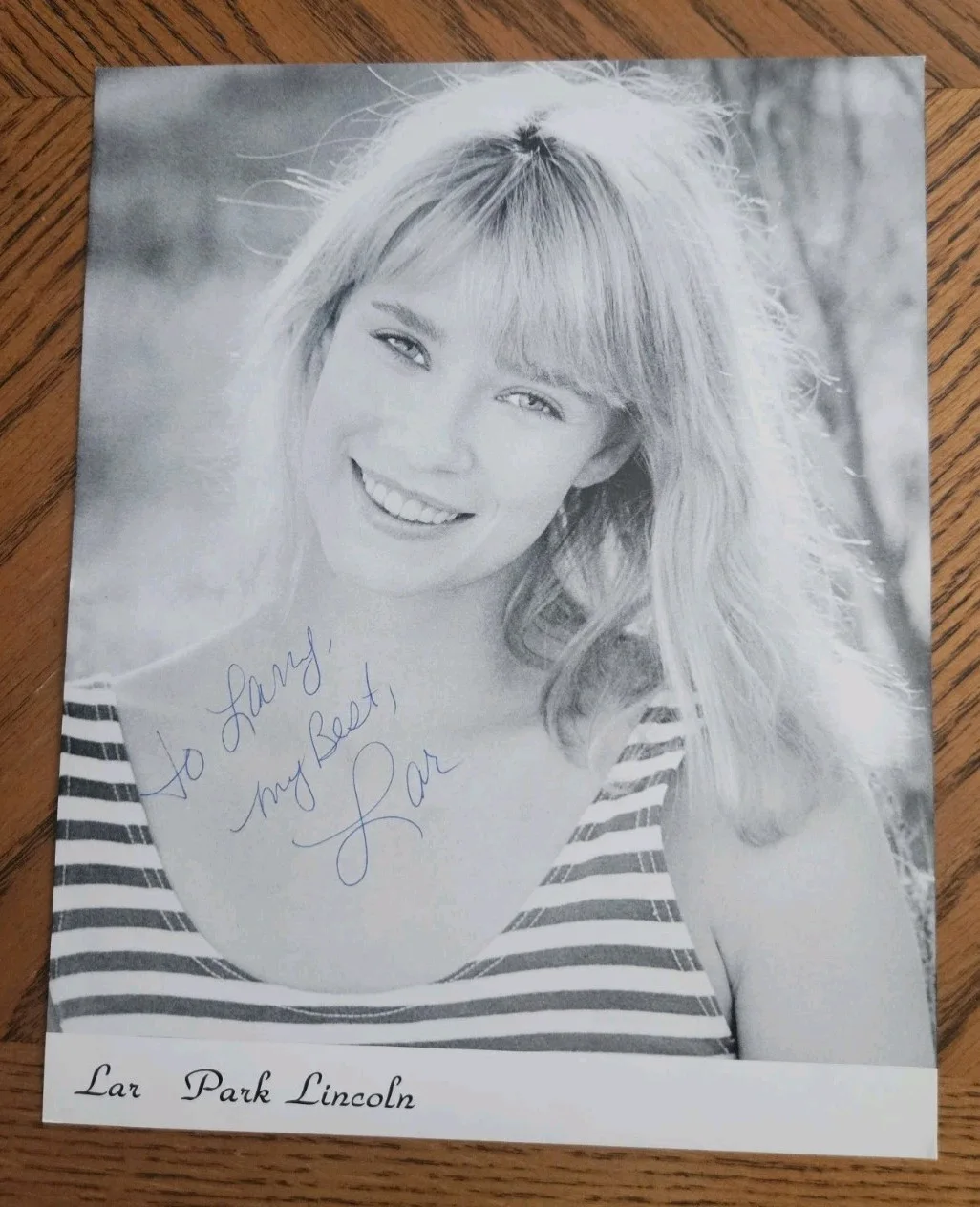 Lar Park Lincoln — Lar Park Lincoln gorgeous signed early vintage 8x10 photo, "Friday the 13th"