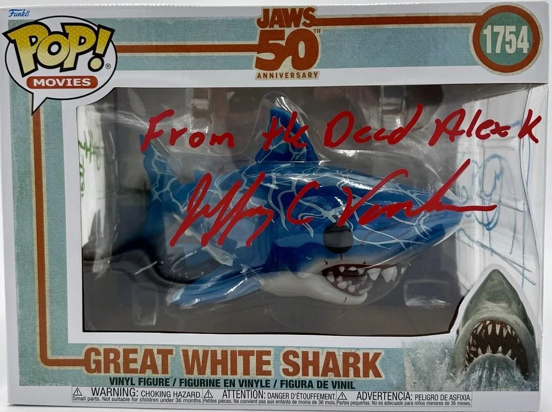 Richard Dreyfuss Jaws Cast — Dreyfuss, Kramer, Vorhees,Searle brothers signed Funko #1754 (Jaws)- Beckett COA, image 2