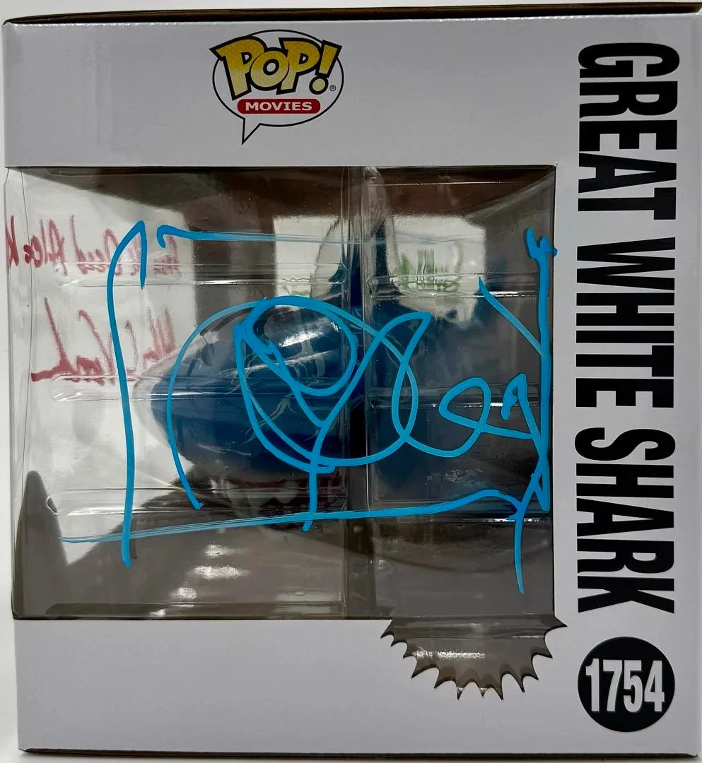 Richard Dreyfuss Jaws Cast — Dreyfuss, Kramer, Vorhees,Searle brothers signed Funko #1754 (Jaws)- Beckett COA, image 3