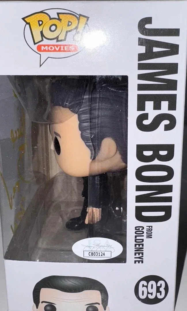 Pierce Brosnan — Pierce Brosnan Signed Funko Pop #693 "James Bond" (007) - JSA COA #02, изображение 3