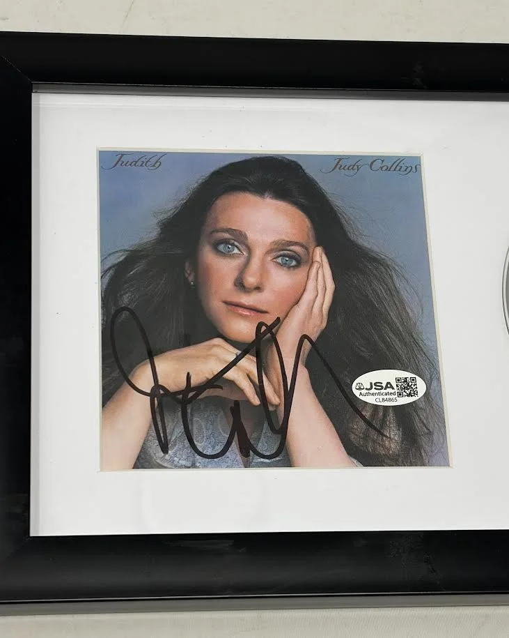 Judy Collins signed Judith Framed CD Cover JSA COA, image 2